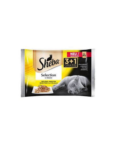 SHEBA Selection in Sauce szárnyas ízek szószban 4 x 85g