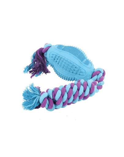 ZOLUX Gumi rugby labda kötéllel 11 cm