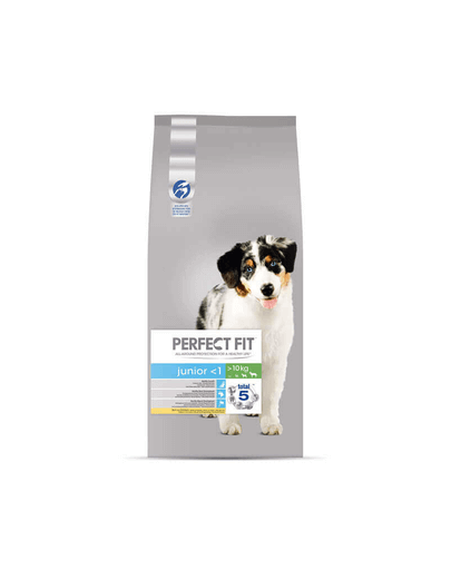 PERFECT FIT Junior <1 csirkében gazdag eledel közepes- és nagyméretű kutyáknak 11+3,5 kg ajándék