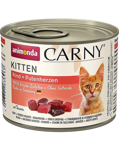 ANIMONDA Carny Konzerv Kitten marhahús-pulykaszív 200 g