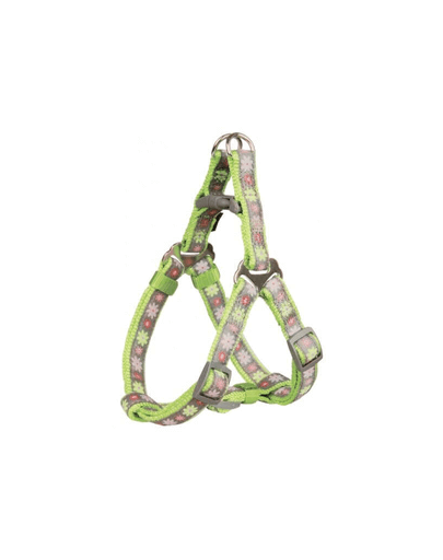 TRIXIE Hám Modern Art Blooms XS–S: 30–40 cm-15 mm zöld