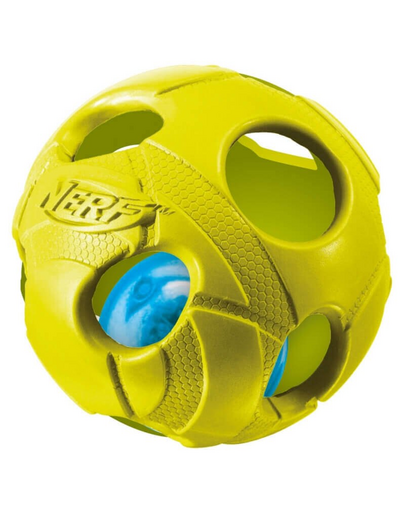 NERF Sípoló labda LED, közepes narancsszínű-zöld