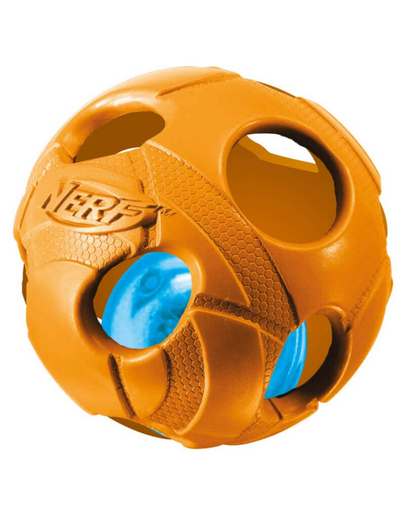 NERF Sípoló labda LED, közepes narancsszínű-zöld