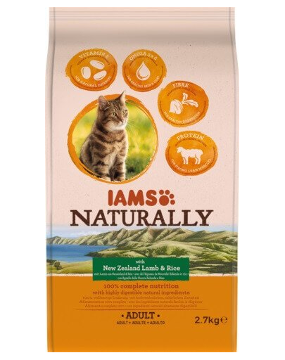 IAMS Naturally Adult Cat with New Zealand Lamb - Rice 2,7 kg