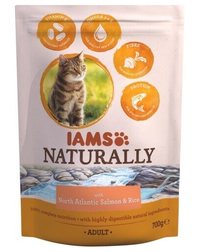 IAMS Naturally Adult Cat with North Atlantic Salmon - Rice 270 g