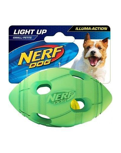 NERF pískací míč fotbalový LED malý zelený/oranžový