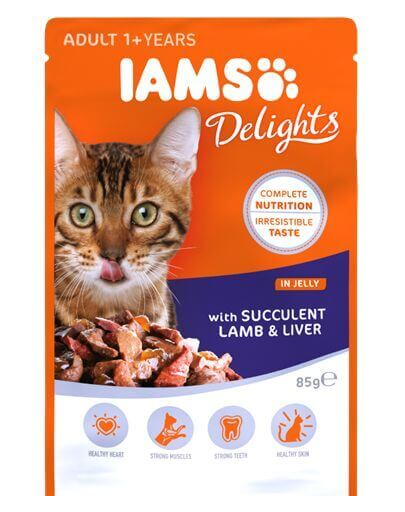 IAMS Cat Adult All Breeds Lamb - Liver In Jelly 85g