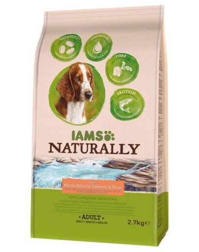 IAMS Naturally Adult Dog rich in North Atlantic Salmon - Rice 2,7 kg