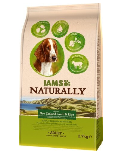 IAMS Naturally Adult Dog rich in New Zealand Lamb - Rice 2,7 kg