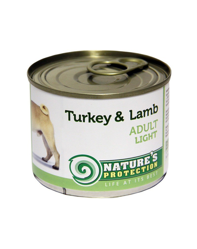 NATURES PROTECTION Adult Light Z Indykiem I Jagnięciną 200 g