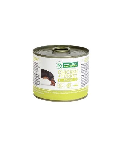 NATURES PROTECTION Adult Z Kurczakiem I Indykiem 200 g