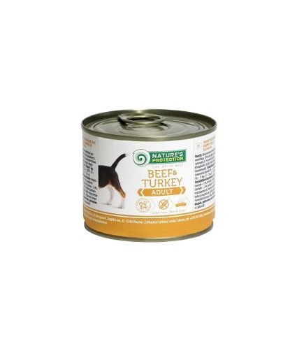 NATURES PROTECTION Adult Z Wołowiną I Indykiem 200 g