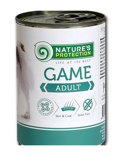 NATURES PROTECTION Dog Adult Z Dziczyzną 400 g