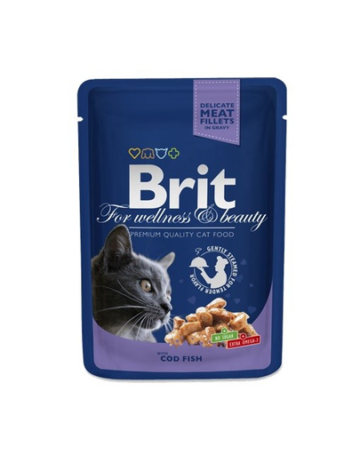 BRIT Premium Cat Adult Cod Fish TŐKEHAL 100g