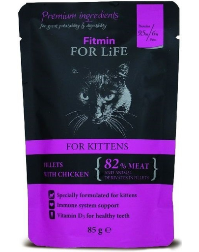 FITMIN Cat For Life pouch kitten chicken 85 g