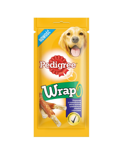 PEDIGREE WRAP Snack aprított marhabőrrel és valódi csirkehússal 12 x 40 g