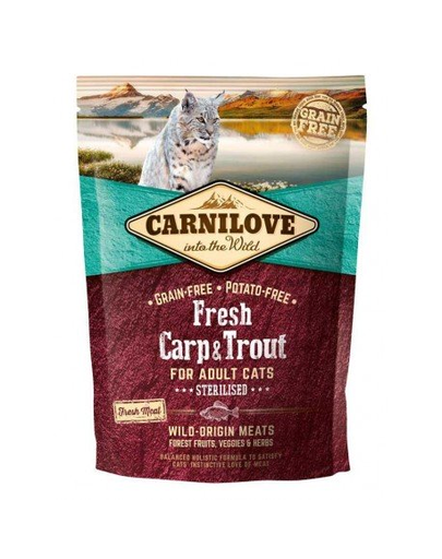CARNILOVE Fresh Carp & Trout Sterilised for Adult cats 400 g
