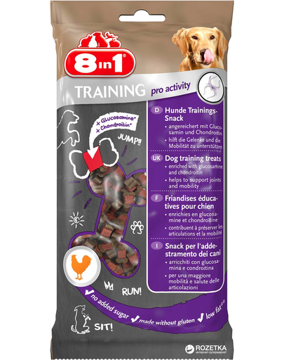 8in1 Training Treats jutalomfalat izület- és porcvédő 100 g