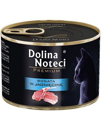 DOLINA NOTECI Premium Bárányban gazdag eledel felnőtt macskák számára 185 g