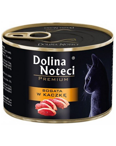 DOLINA NOTECI Premium Kacsában gazdag eledel felnőtt macskák számára 185 g