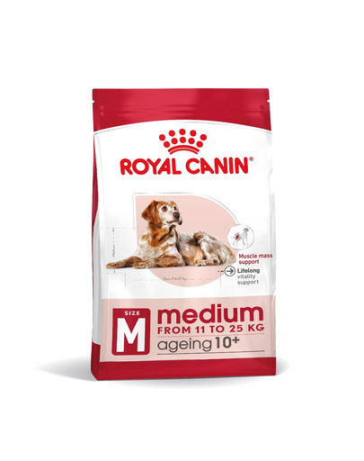 ROYAL CANIN MEDIUM AGEING 10+ - közepes testű oidős kutya száraz táp 15 kg