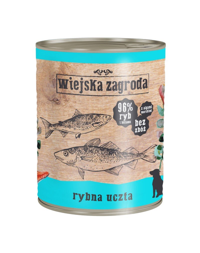 WIEJSKA ZAGRODA Fish feast 800 g gabonamentes kutyatáp