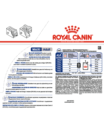 ROYAL CANIN MAXI ADULT - nedves táp nagytestű felnőtt kutya részére 140g