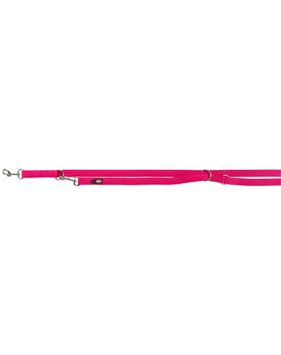 TRIXIE Premium Állítható póráz dupla, M–L: 2.00 m/20 mm, fukszia