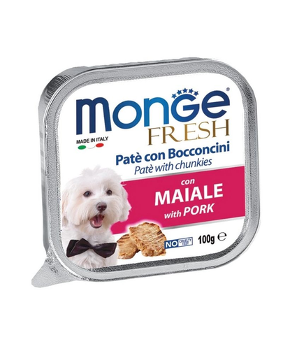 MONGE Fresh Dog Pástétom sertéshússal 100 g