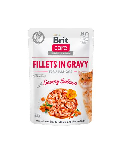 BRIT Care Cat Fillets in gravy savory salmon 85 g
