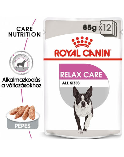 ROYAL CANIN RELAX CARE - nedves táp felnőtt kutyák részére, segít a változásokhoz történő alkalmazkodásban 12 x 85g