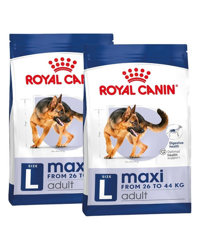 ROYAL CANIN Maxi Adult szárazeledel felnőtt kutyáknak, 5 éves korig, nagytestű fajtáknak 30 kg (2x15kg)