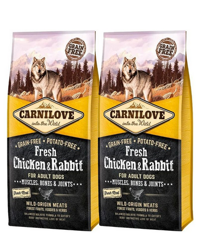 CARNILOVE Adult fresh Chicken & Rabbit  24 kg (2 x 12 kg)