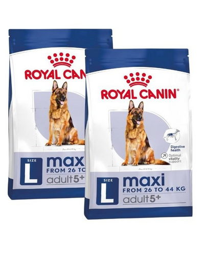 ROYAL CANIN Maxi Adult 5+ szárazeledel idős kutyáknak, 5-8 éves korig, nagytestű fajták számára 30 kg (2 x 15 kg)