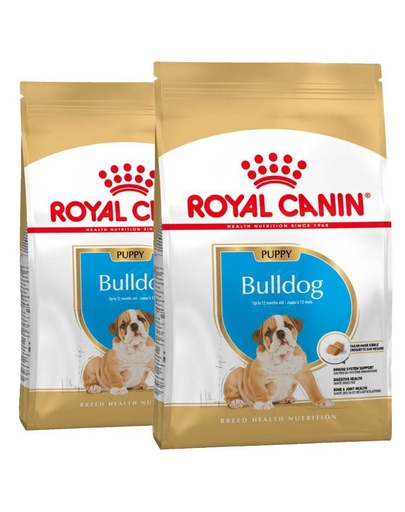 ROYAL CANIN Bulldog Puppy 24 kg (2 x 12 kg) szárazeledel kölyökkutyáknak 12 hónapos korig, angol bulldog fajtának