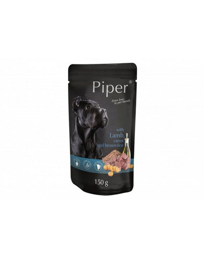 DOLINA NOTECI PIPER bárányhússal, sárgarépával és barna rizzsel 150 g nedves eledel felnőtt kutyáknak