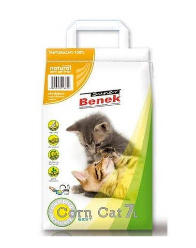 BENEK Super Corn Cat Természetes kukorica macskaalom 7 l x 2 (14 l)