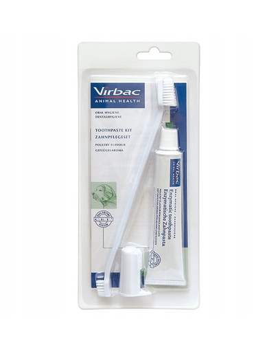 VIRBAC Fogászati készlet kutyáknak (fogkrém és fogkefe) 70 g