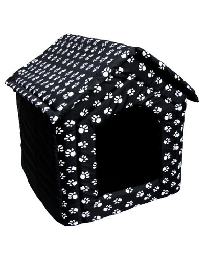 PETSBED Kennel Lair fekete mancsokkal 44 x 38 cm