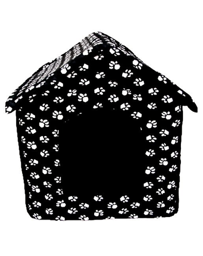 PETSBED Kennel Lair fekete mancsokkal 44 x 38 cm