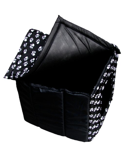 PETSBED Kennel Lair fekete mancsokkal 44 x 38 cm