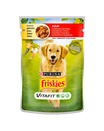 FRISKIES Vitafit Adult marhahússal és sárgarépával 100g nedves eledel felnőtt kutyáknak