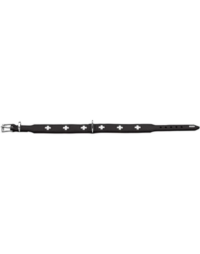 HUNTER Swiss Obroża skórzana rozm. S-M (42) 35-39,5/2,6 cm czarny
