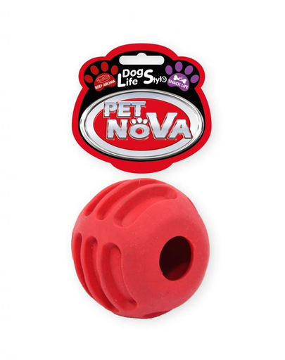 PET NOVA DOG LIFE STYLE Treats golyó 6cm, piros, marhahús ízesítéssel