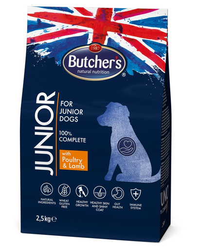 BUTCHER'S Functional Junior Dog Dry csirkével és bárányhússal 2.5kg 