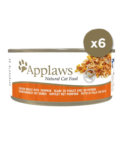 APPLAWS Cat Tin Csirke és sütőtök 6 x 156 g