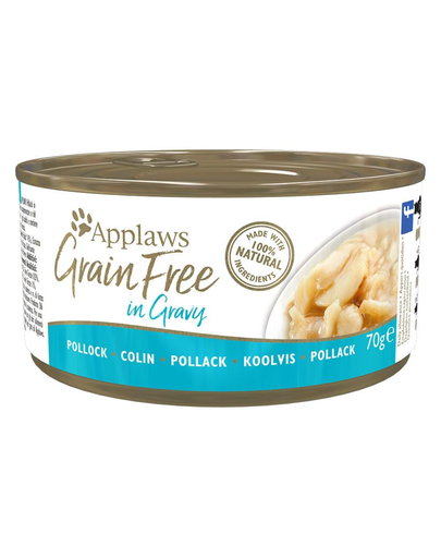 APPLAWS Cat Tin Grain Free Tuna in Gravy 12x(6x70g) Tonhal mártásban