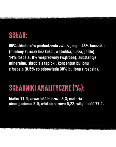 CRAVE tasak 85g - lazac & csirke pástétom teljes értékű gabonamentes nedves eledel felnőtt macskáknak