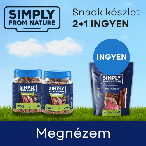Promoció SIMPLY FROM NATURE Vásárolj 2 Smart Bites szettet, és egy jutalomfalatot kapsz INGYEN!