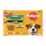 PEDIGREE Adult Choice of Flavors zöldségekkel 4x100g teljes értékű nedves eledel felnőtt kutyáknak, marhahús és máj keverékével, csirkével, mártásban